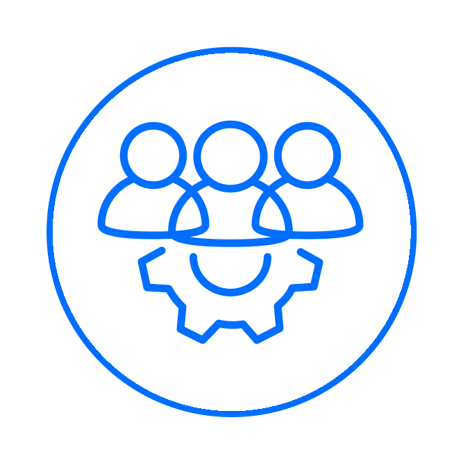 Team and gear icon